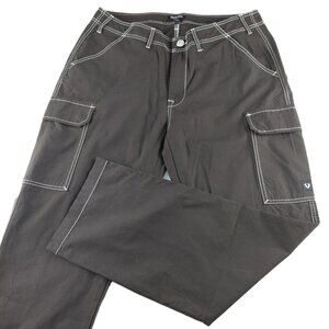 True Religion Ripstop Cargo Pant Men's Size 36 Java Brown Snap Pockets